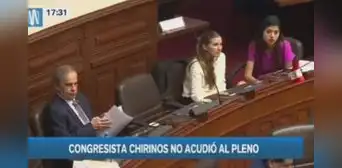 Patricia Chirinos no acudió al Pleno tras ser denunciada y destaparse red criminal de fiscal Benavides