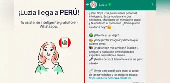 Luzia, el ChatGPT de WhatsApp, llega a Perú: ¿cómo utilizar esta IA y qué puede hacer? Luzia, el ChatGPT de WhatsApp, llega a Perú: ¿cómo utilizar esta IA y qué puede hacer?