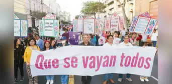 Marcha contra Dina Boluarte, el Congreso y la fiscal Patricia Benavides
