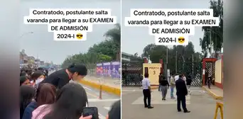 Postulante salta baranda de seguridad de la UNMSM para llegar a tiempo a su examen de admisión Postulante salta baranda de seguridad de la UNMSM para llegar a tiempo a su examen de admisión