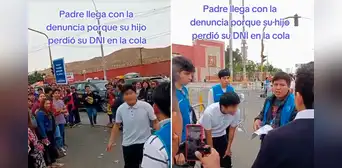 Postulante a la UNMSM pierde su DNI y su padre llega corriendo a mostrar la denuncia