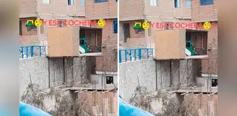 Construyen inusual cochera para mototaxi en cerro y usuarios afirman: “Desafiaron las leyes de la gravedad” Construyen inusual cochera para mototaxi en cerro y usuarios afirman: “Desafiaron las leyes de la gravedad”