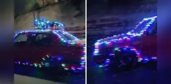Auto recorre las calles con singular decoración navideña y en redes dicen: “El sistema de carga soportando” Auto recorre las calles con singular decoración navideña y en redes dicen: “El sistema de carga soportando”