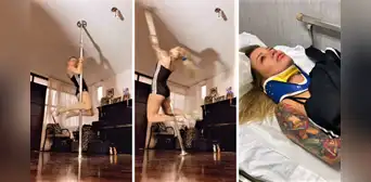 Leslie Shaw sufre fuerte caída mientras bailaba pole dance: "Uno de los sustos más grandes de mi vida"