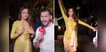 Luciana Fuster es ignorada por periodista en Bali, pero se 'roba' miradas bailando marinera Luciana Fuster es ignorada por periodista en Bali, pero se 'roba' miradas bailando marinera