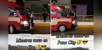Conductor de combi 'ayudó' a cruzar a peatones durante inundación en Puno: “Mi primera chamba”