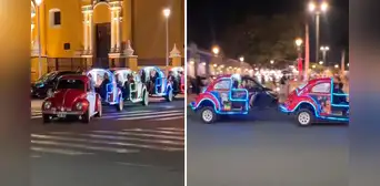 ¡Ingenio peruano! Cortan 4 autos Volkswagen y construyen un trencito para pasear turistas en Trujillo ¡Ingenio peruano! Cortan 4 autos Volkswagen y construyen un trencito para pasear turistas en Trujillo