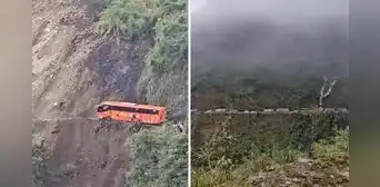 Bus pasa por abismo en la ruta Cusco-Quillabamba y causa zozobra: "¿Dónde está la plata del pueblo?" Bus pasa por abismo en la ruta Cusco-Quillabamba y causa zozobra: "¿Dónde está la plata del pueblo?"