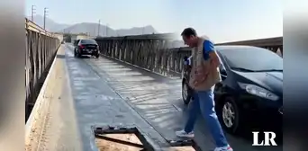 Conductores arriesgan sus vidas por mal estado de puente que une Santa Clara y Ate Conductores arriesgan sus vidas por mal estado de puente que une Santa Clara y Ate