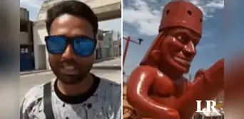 Ciudadano indio visitó el huaco erótico en Trujillo: “Esto representa la fertilidad”