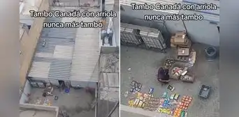 Trabajadora peruana de TAMBO separa productos en el piso y en redes sociales afirman: “Es merma”
