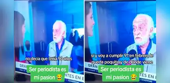 Reportera en Chile comete blooper durante entrevista a hombre de 90 años: “Ya le queda poquito”