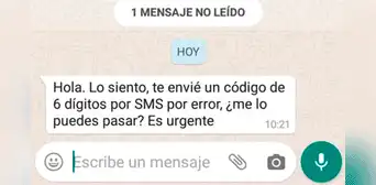 Te llegó mi clave por error: la 'inocente' petición con la que podrían robar tu WhatsApp
