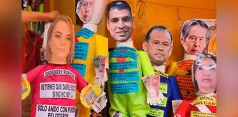 Piñatas con el rostro de Dina Boluarte y Alberto Fujimori entre las más vendidas para fin de año Piñatas con el rostro de Dina Boluarte y Alberto Fujimori entre las más vendidas para fin de año
