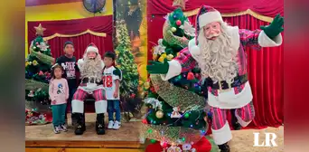 Papá Noel lleva la magia de la Navidad a los niños con sorprendente traje andino: "Hecho en Perú"