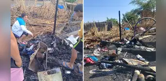 Familia lo pierde todo tras incendio por cortocircuito a pocas horas de Navidad en Piura