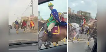 ¡Hecho en Perú! ‘Reyes Magos’ causan sensación en las calles de Chiclayo: “Se van a Belén”