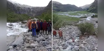 ¡Glaciar se desprende en Áncash! Caída provocó desborde de río y muerte de 2 animales ¡Glaciar se desprende en Áncash! Caída provocó desborde de río y muerte de 2 animales