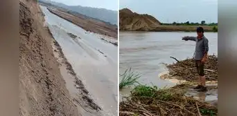 Lluvias en Lambayeque generaron desborde del río Reque y rompieron dique culminado este mes Lluvias en Lambayeque generaron desborde del río Reque y rompieron dique culminado este mes