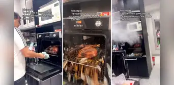 Hombre queda en shock al romperse fuente del pavo tras sacarlo de horno: “Adiós, cena navideña”