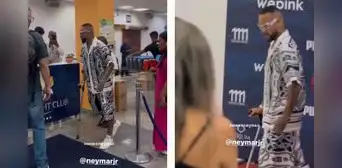 ¡Lesionado y con bastón! Así llegó Neymar a su lujoso crucero con casino, shows, parque acuático y más