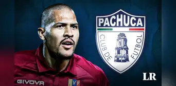 Salomón Rondón será nuevo jugador de Pachuca y enfrentará a Piero Quispe en México