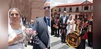 Son virales tras boda en la catedral de Puno: la historia de amor entre un canadiense y una puneña