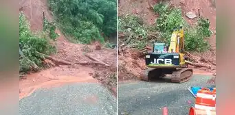 Carretera que une San Martín y Loreto está bloqueada tras derrumbe provocado por lluvias Carretera que une San Martín y Loreto está bloqueada tras derrumbe provocado por lluvias