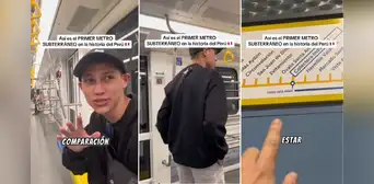 Joven se sorprende al viajar en el primer metro subterráneo del Perú: "Parece EE. UU."