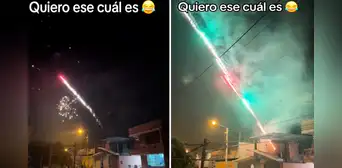 Peruano celebra Año Nuevo con bazuca que lanza pirotécnicos y le dicen: “Se cree Rambo”