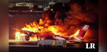 Choque de aviones deja 5 muertos y 379 evacuados tras incendiarse en aeropuerto de Japón