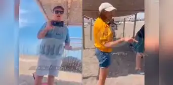 Sujeto genera repudio tras discriminar a familia por ocupar una sombrilla en playa de Tacna Sujeto genera repudio tras discriminar a familia por ocupar una sombrilla en playa de Tacna