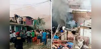 SJL: se registra incendio de grandes proporciones en el pasaje Cruz de Motupe