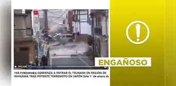 Terremoto en Japón: este video no muestra un "tsunami en Ishikawa" durante el reciente sismo Terremoto en Japón: este video no muestra un "tsunami en Ishikawa" durante el reciente sismo