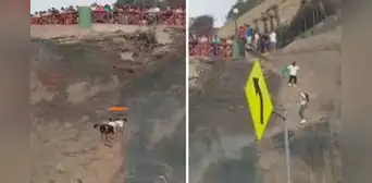 Barranco: bañistas arriesgan su vida al bajar desde acantilado de Costa Verde para entrar a playas