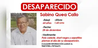 Callao: adulto mayor desaparece tras salir a correr y familia pide ayuda para dar con su paradero Callao: adulto mayor desaparece tras salir a correr y familia pide ayuda para dar con su paradero