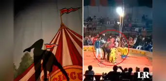 Acróbata sufre accidente con cuerda y muere ahorcada en pleno show de circo frente al público Acróbata sufre accidente con cuerda y muere ahorcada en pleno show de circo frente al público