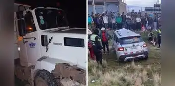 Padre de familia muere tras choque entre camioneta y volquete en Puno