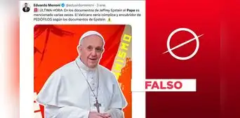No, el papa Francisco no ha aparecido en la supuesta "lista de Epstein" No, el papa Francisco no ha aparecido en la supuesta "lista de Epstein"