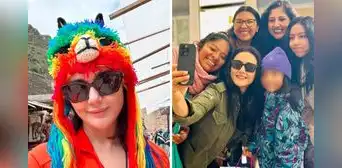 Famosa actriz de Bollywood, Preity Zinta, se despidió de sus fans antes de irse de Cusco
