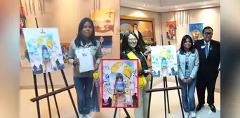 Niña juliaqueña representará al Perú en competencia internacional de arte 'Cartel de la paz' Niña juliaqueña representará al Perú en competencia internacional de arte 'Cartel de la paz'