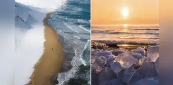 La increíble playa donde se unen el mar, arena y nieve: ¿dónde queda? La increíble playa donde se unen el mar, arena y nieve: ¿dónde queda?