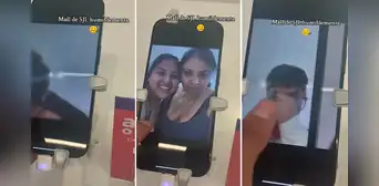Visitantes del mall Aventura de San Juan de Lurigancho se toman fotografías con celulares en venta