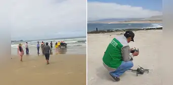 Buscan con dron a menor que fue arrastrado por la corriente del mar en Tacna y está desaparecido