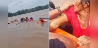 Heroica embarcación evita que 10 personas se ahoguen tras naufragar en medio del río Ucayali Heroica embarcación evita que 10 personas se ahoguen tras naufragar en medio del río Ucayali