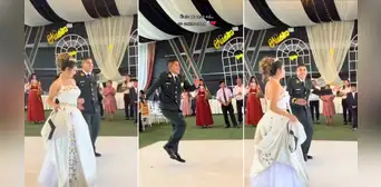 Policía la rompe en la coreografía de caporales en su matrimonio: “El novio bien alegre” Policía la rompe en la coreografía de caporales en su matrimonio: “El novio bien alegre”