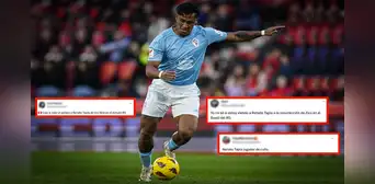 Hinchas de Celta enloquecen tras partidazo de Tapia y su casi golazo: "La resurrección de Zico"