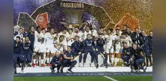 Real Madrid campeonó la Supercopa de España tras golear 4-1 al Barcelona en Arabia Real Madrid campeonó la Supercopa de España tras golear 4-1 al Barcelona en Arabia