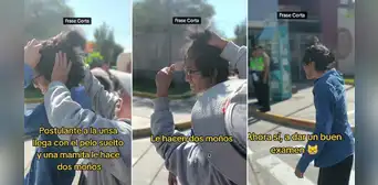 Joven acude a dar examen a la UNSA con el cabello suelto y mamás le hacen peinado loco en la entrada Joven acude a dar examen a la UNSA con el cabello suelto y mamás le hacen peinado loco en la entrada