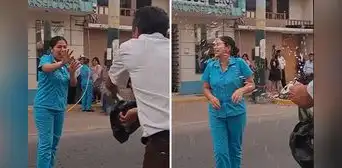 Padre se emocionó y bañó a su hija con champán al verla licenciada como enfermera: "¡Qué alegría!"